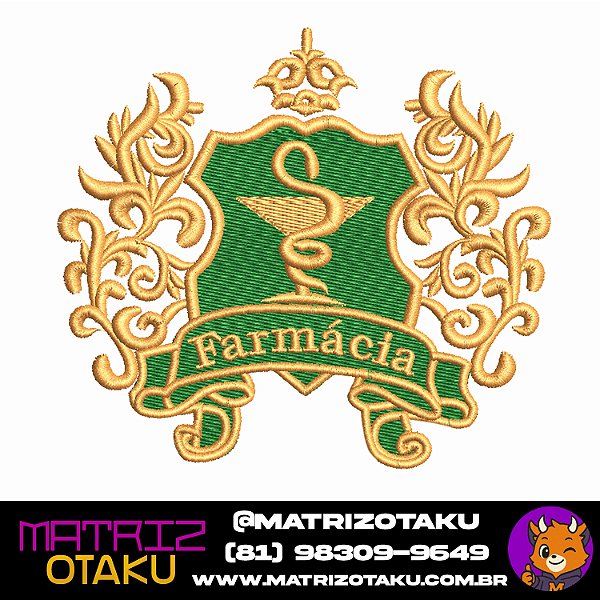 Matriz De bordado Brasão Farmácia