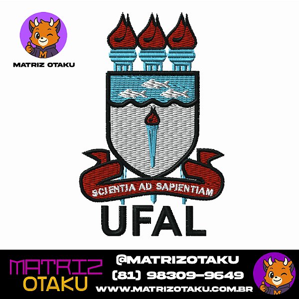 Matriz de Bordado Brasão Ufal Universidade Federal de Alagoas