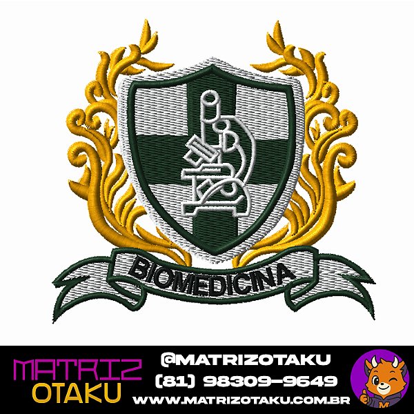 Matriz de bordado Brasão Biomedicina
