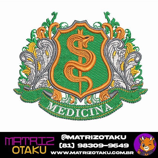 Matriz de Bordado Brasão Medicina