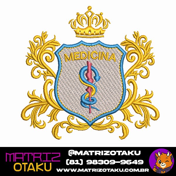 Matriz de bordado Brasão Medicina