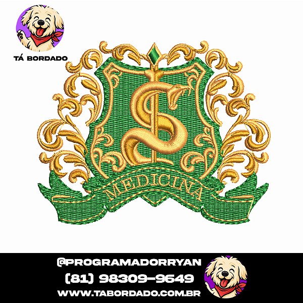 Matriz de bordado Brasão Medicina