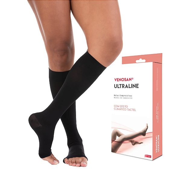 Meia Venosan 4000 Ultraline 20-30 mmHg 3/4 Cor Preto