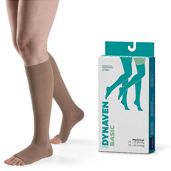 Meia Sigvaris 20-30 mmhg 3/4 Dynaven Basic Cor Bege