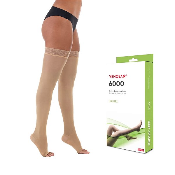 Meia Venosan 6000 30-40 mmHg 7/8 Meia Coxa Cor Bege