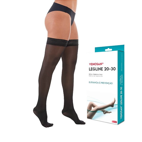 Meia Venosan Legline 20-30 mmHg 7/8 Cor Preto