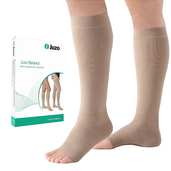 Meia Juzo Balance 3/4 Panturrilha 20-30 mmHg cor Bege