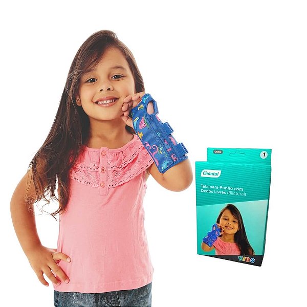 Munhequeira Órtese com Tala Pulso Punho Infantil Chantal