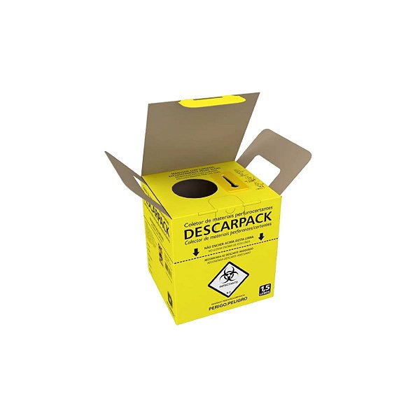 Caixa Coletor Materiais Perfurocortantes Descarpack 1,5L