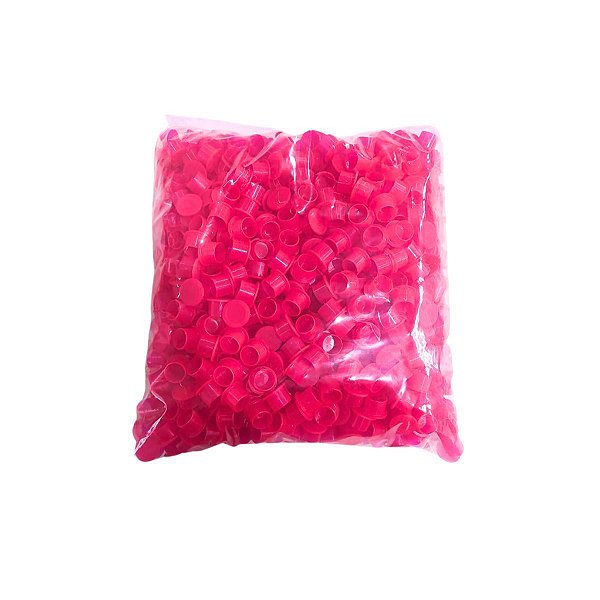 100 Batoque Tatuagem Pequeno P Rosa Translucido Neon