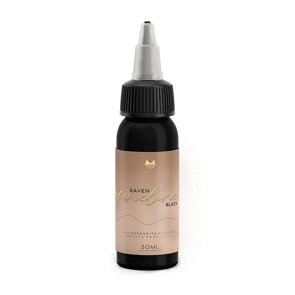 Tinta Tatuagem Raven Black Fineline Easy Glow 30ml