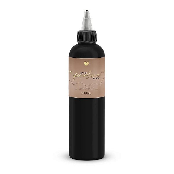 Tinta Tatuagem Raven Black Fineline Easy Glow 240ml