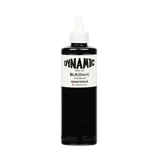 Tinta Dynamic Black Blk Preto 240ml Tattoo Tatuagem