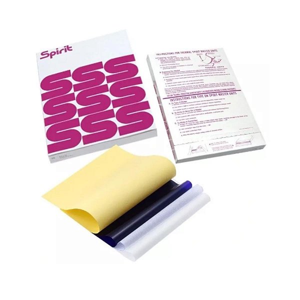 50 Papel Stencil Thermal Spirit Decalque Tatuagem