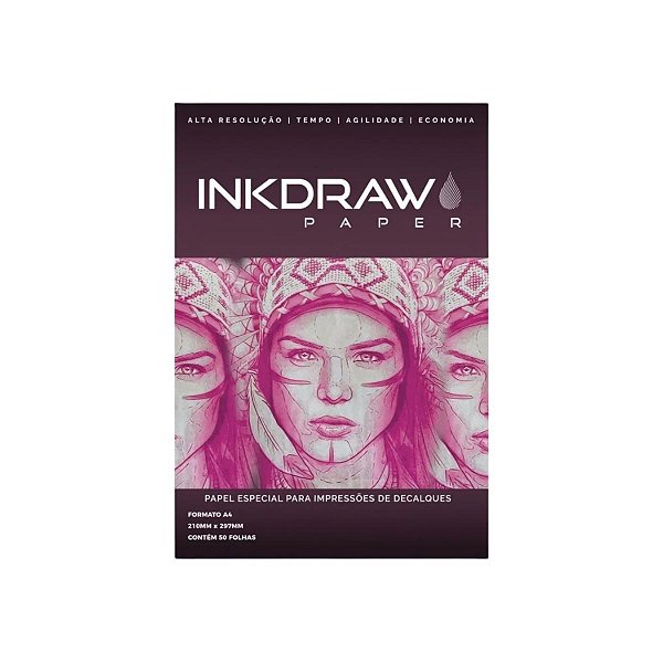 Inkdraw Paper Tatoo Papel P/ Transferir Tatuagem A4 50Fls