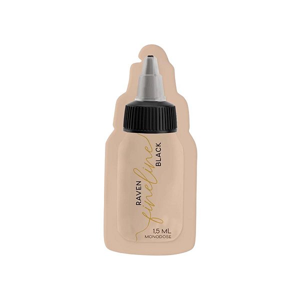 Monodose Tinta Raven Black FineLine Preto 1,5ml