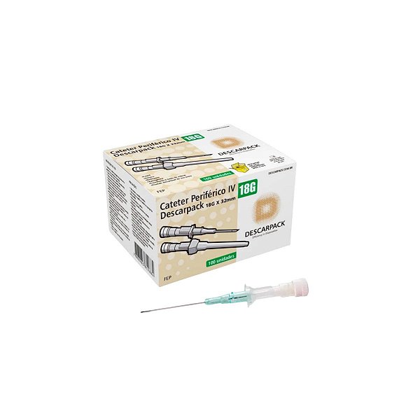 Cateter Intravenoso Descarpack 18G 100 Unidades