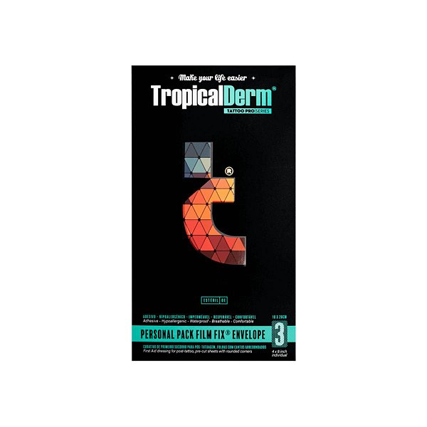 TropicalDerm Envelope C/3 Folhas Filme Fix 10cmx20cm