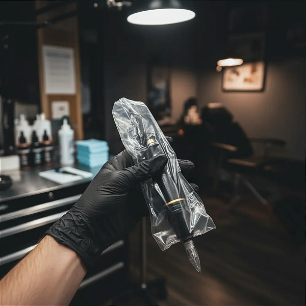 50 Protetor Plástico Tranparente Descartável Máquina Pen