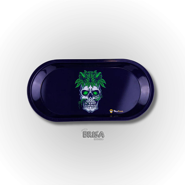 Bandeja De Metal Shape P Green Skull
