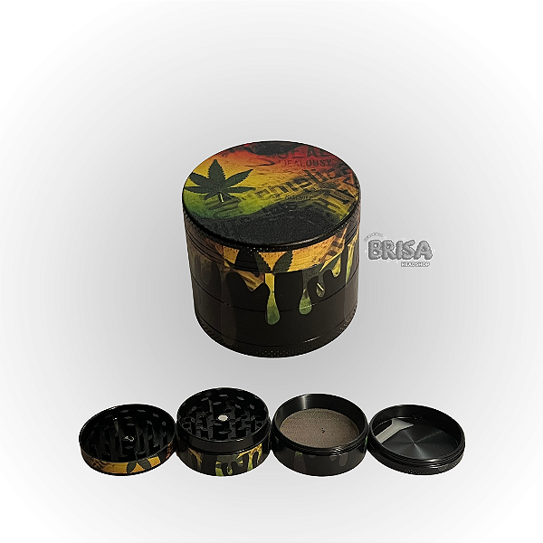 Dichavador de Metal 4 Partes Full Jamaica Grande 50 mm