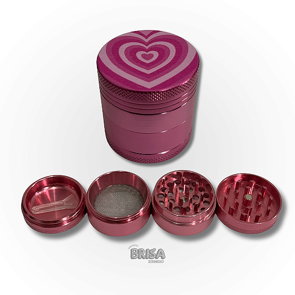 Dichavador de Metal 4 Partes Coração 40mm