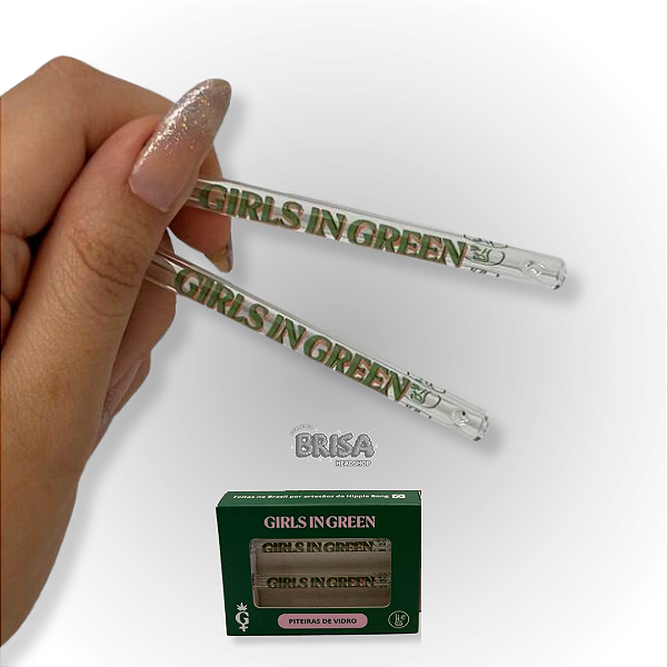 Piteira de Vidro Hippie Bong x Girls In Green 6 mm Longa