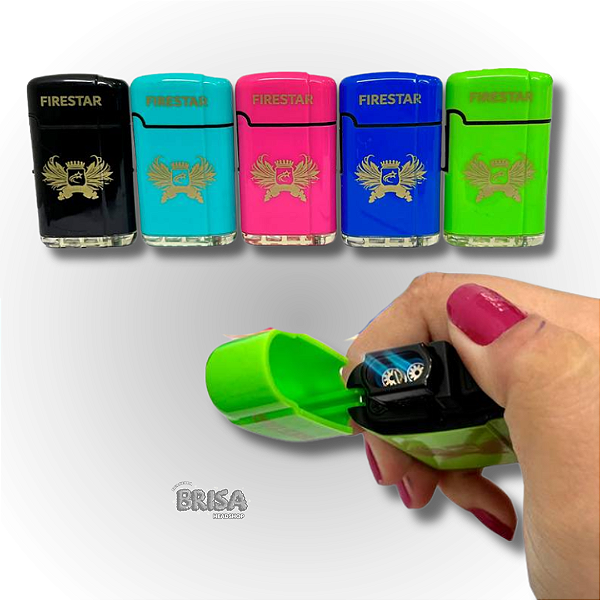 Isqueiro Maçarico Firestar Intense Colors 2 Chamas