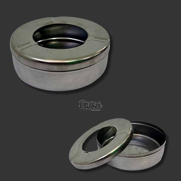 Cinzeiro de Mesa Redondo Em Metal