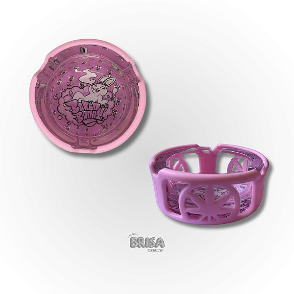 Cinzeiro de Vidro Revestido de Silicone Baked Bunny