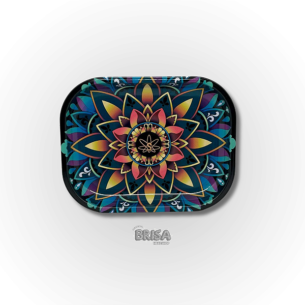 Bandeja De Metal Sadhu Pequena - Model: Mandala Colors