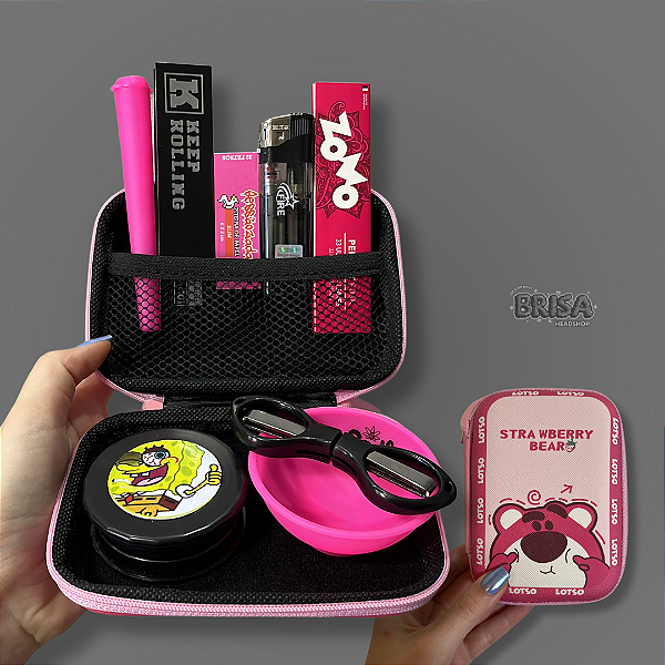 Kit Case Lotso  - Rosa e Preto