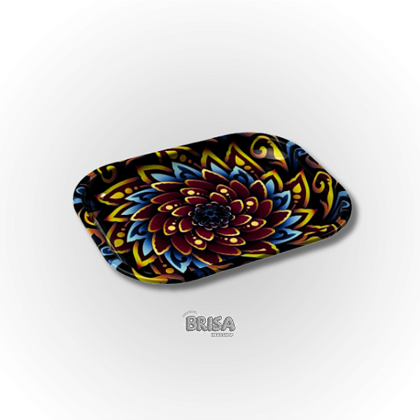 Bandeja De Metal Sadhu Mandala  Pequena