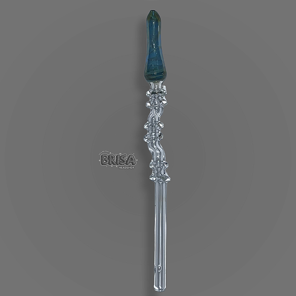 Piteira de Vidro Ilusão Vapor de Prata  - Michelangelo Glass