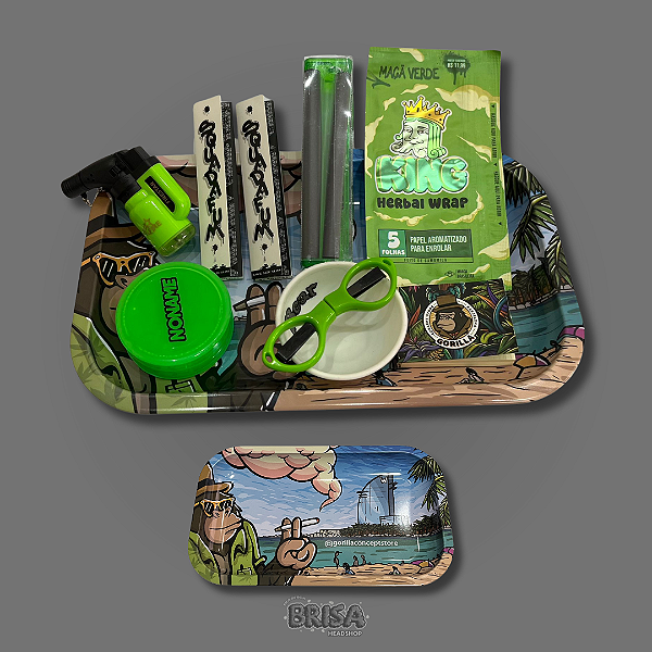 Kit Bandeja Gorilla G  - Verde e Branco