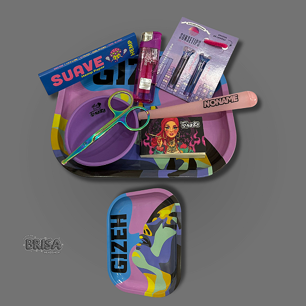Kit Bandeja Gizeh P  - Rosa e Lilás