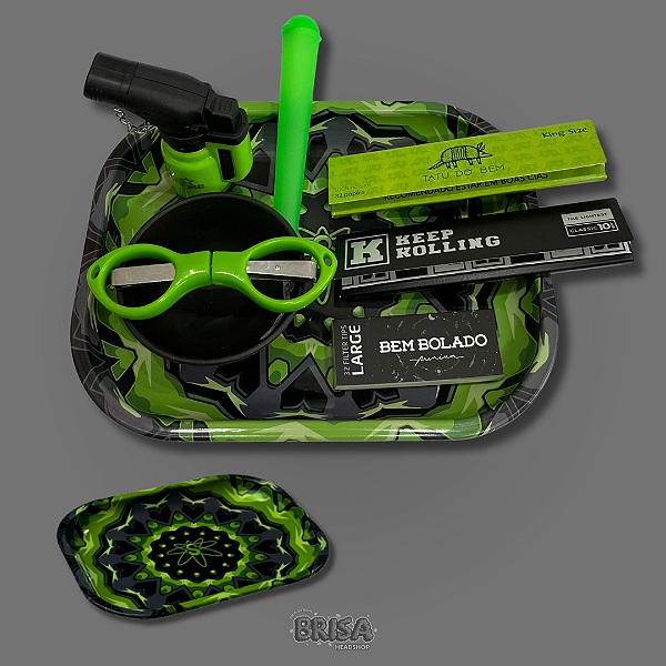 Kit Bandeja Sadhu P  - Verde e Preto