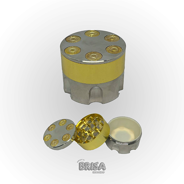 Dichavador Metal Tambor De Revólver 3 Partes Grande