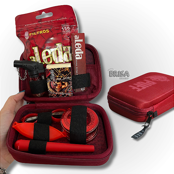 Kit Case Puff Life Colors - Vermelho