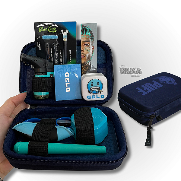 Kit Case Puff Life Colors - Azul