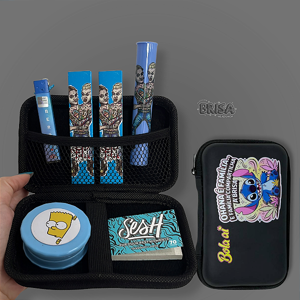 Kit case Bola Aí Stitch -  Azul