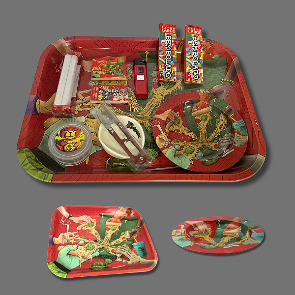 Kit Bandeja Larica  Grande - Vermelho