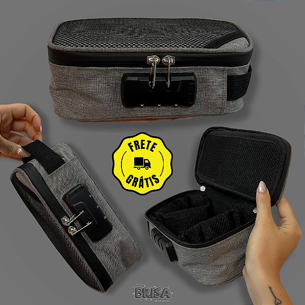 Case Hemp com senha - Anti Cheiro e Anti Furtos - Cinza