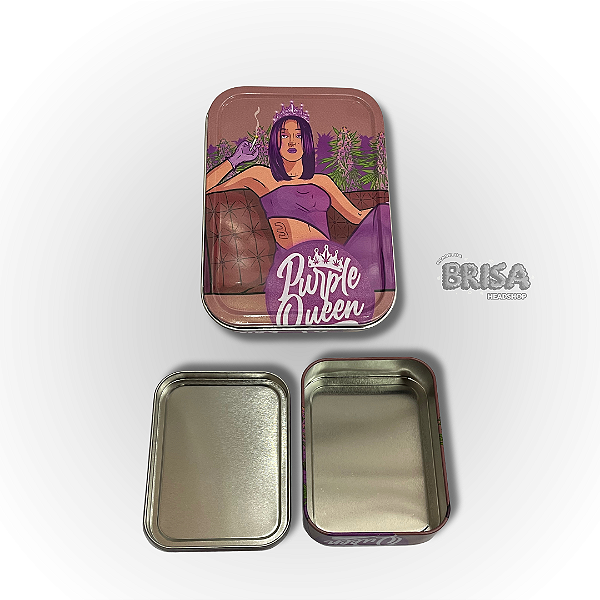 Case Lata de Metal Purple Queen
