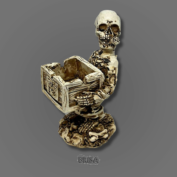 Cinzeiro de Resina Caveira Agachada