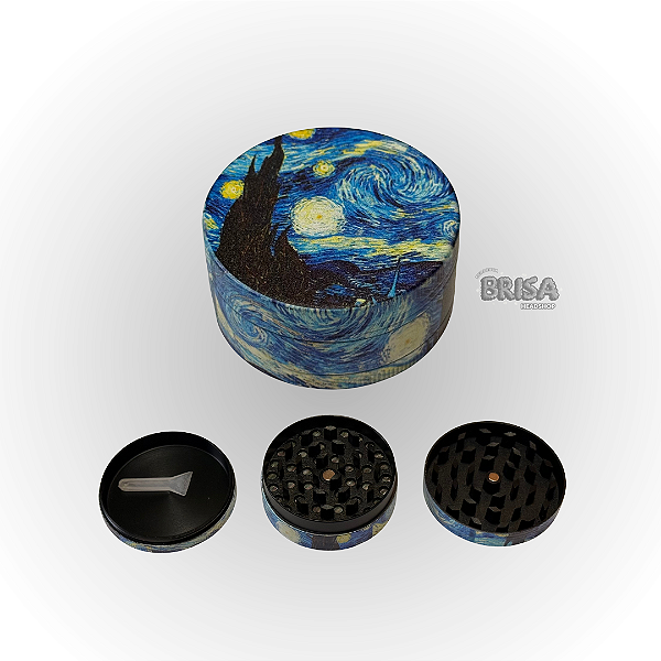 Dichavador De Metal 3 Partes Estampado Grande