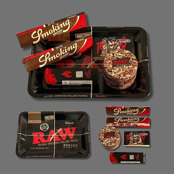 Kit Bandeja RAW - Preto e Vermelho