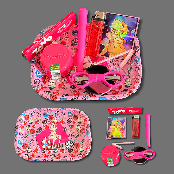 Kit Bandeja Bros - Rosa