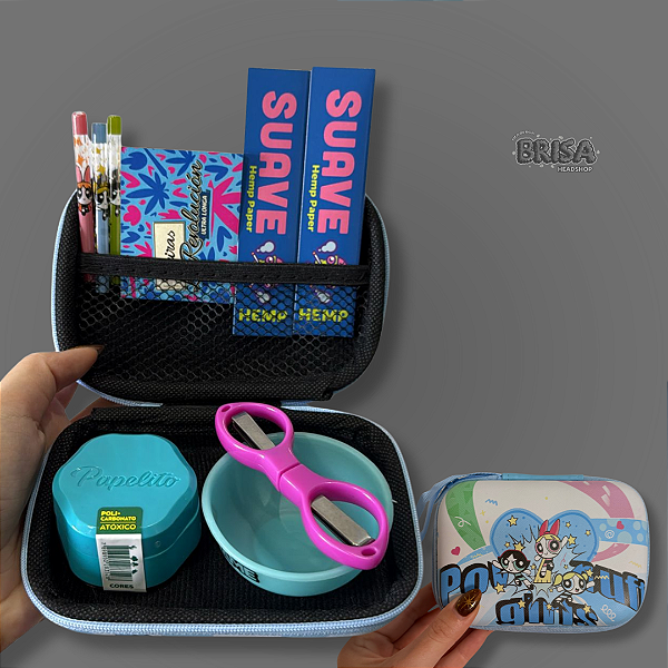 Kit Case Meninas Super Poderosas - Azul e Rosa