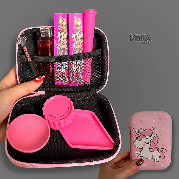 Kit Case Unicórnio - Rosa